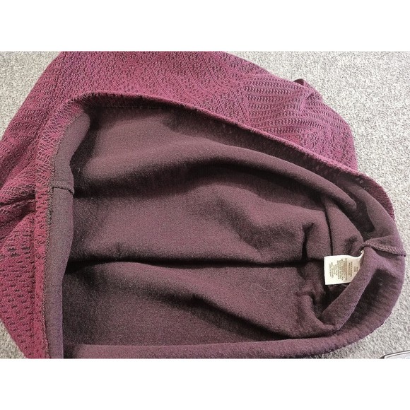 Free People Womens Bodycon Dress Medium Burgundy Crochet Lace Lined Stretch - Picture 9 of 9